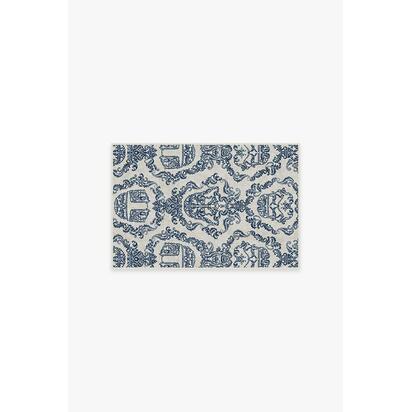 Dark Side Damask Delft Blue Rug - 60 x 90 cm - All-In-One Rug