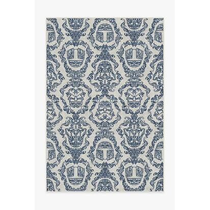 Dark Side Damask Delft Blue Rug - 185 x 275 cm - All-In-One Rug