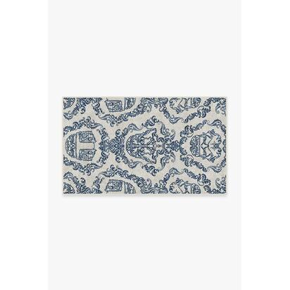Dark Side Damask Delft Blue Rug - 185 x 275 cm - All-In-One Rug