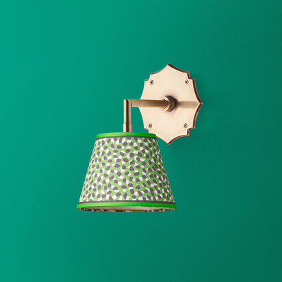 Single Insignia rechargeable wall fitting in antique brass