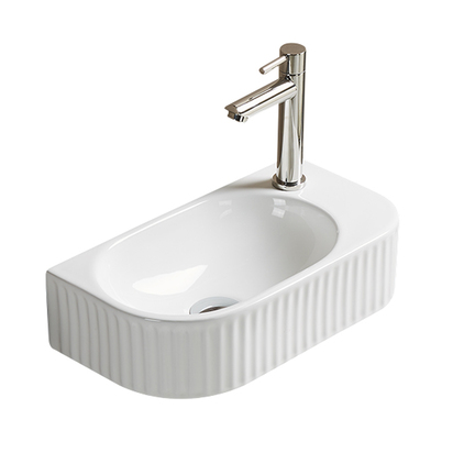 Drench Billy 400mm Fluted Wall Hung Cloakroom Basin