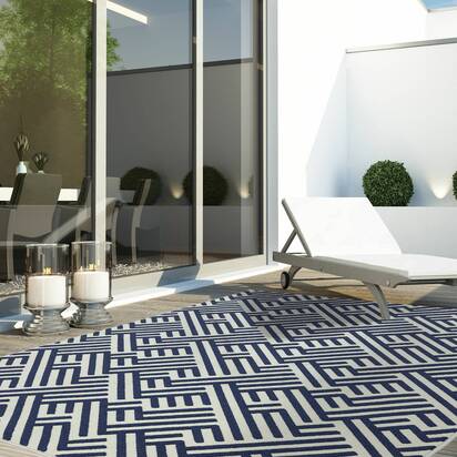 Keswick 080x150cm AN04 Blue/White Linear