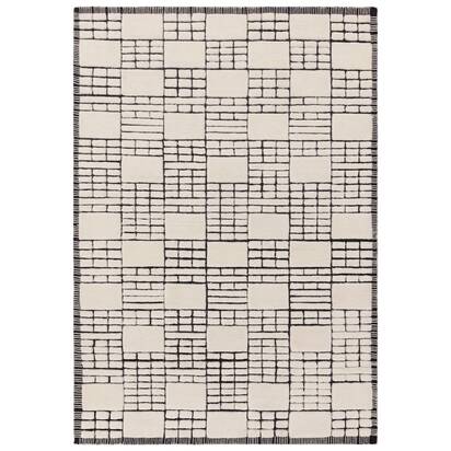 Ashbourne 2 160x230cm Cream/Black Rug