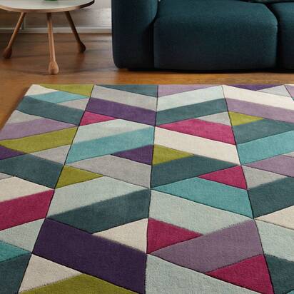 Alder 2 Rug 200x300cm 02 Chevron Blue Green