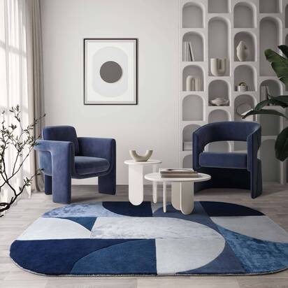 Rowan 3 160x230cm 74 Oval Indigo