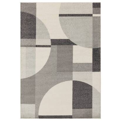 Chatsworth 3 080x150cm Grey Art Deco Rug MU20