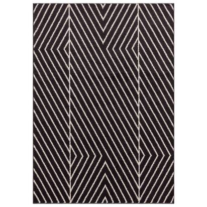 Chatsworth 3 120x170cm Black Linear Rug MU10