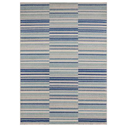 Chatsworth 3 160x230cm Blue Stripe Rug MU05
