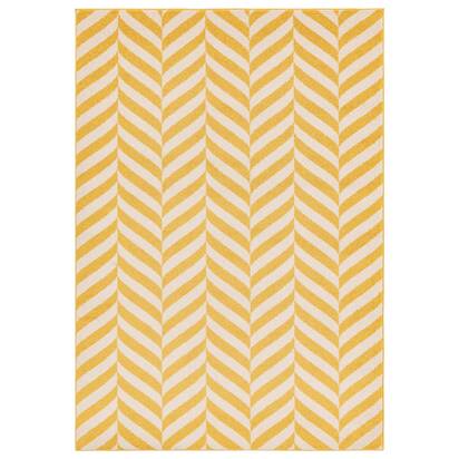 Chatsworth 3 160x230cm Yellow Chevron Rug MU08