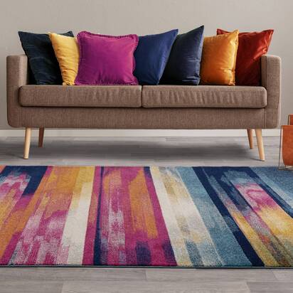 Carlton 3 120x170cm Stripe Multi Rug NV05