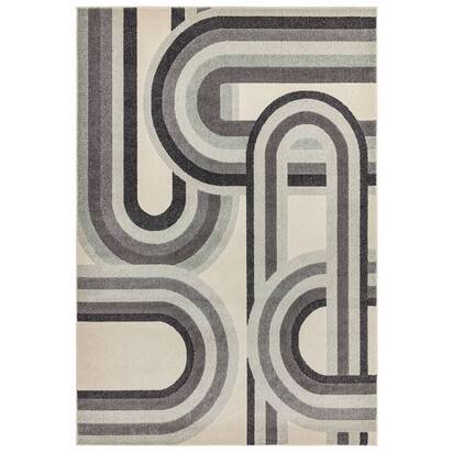 Carlton 3 120x170cm Retro Grey Rug NV29