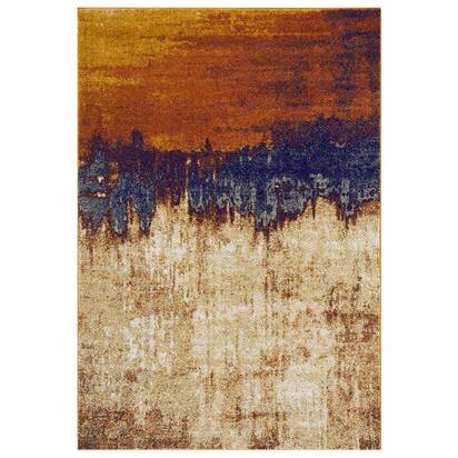 Carlton 3 160x230cm Distress Orange Rug NV04