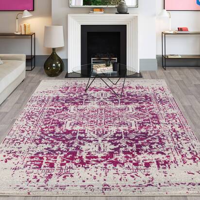 Carlton 3 160x230cm Antique Fuchsia Rug NV08