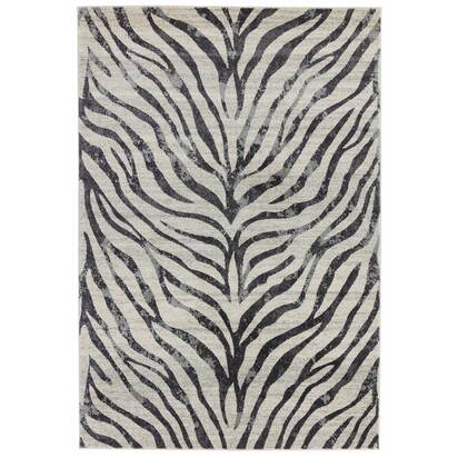 Carlton 3 160x230cm Zebra Grey Rug NV27