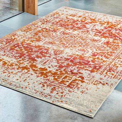 Carlton 3 200x290cm Antique Orange Rug NV09