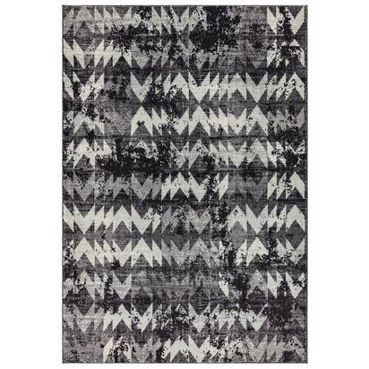 Carlton 3 200x290cm Chevron Black Rug NV28