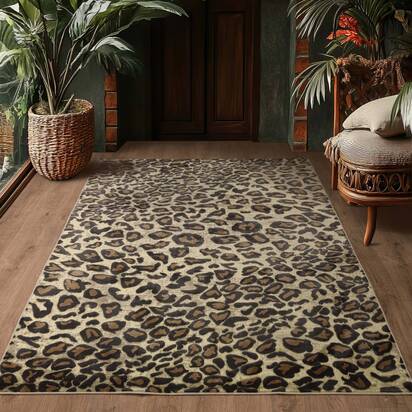 Ainsley 3 Rug 120x170cm QU01 Leopard