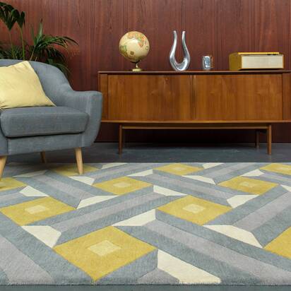 Pembroke 3 Rug 120x170cm RF01 Motif Ochre Grey