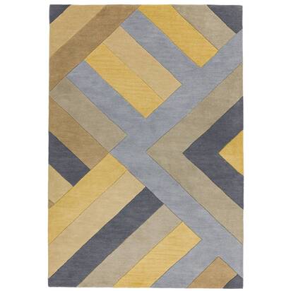 Pembroke 3 Rug 200x290cm RF02 Big Zig Ochre Grey