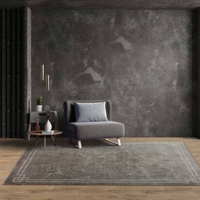 Kingsley 4 120x180cm ZE04 Silver Border