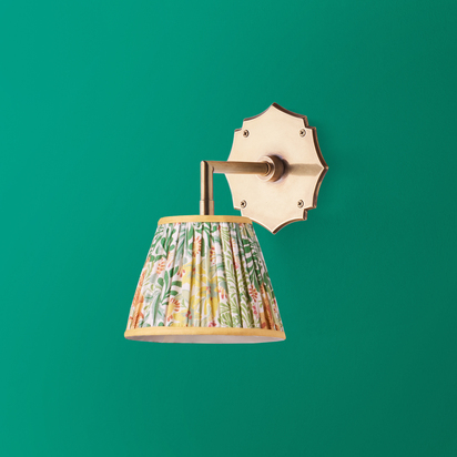 Single Insignia rechargeable wall fitting in antique brass