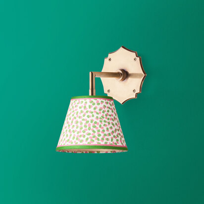 Single Insignia rechargeable wall fitting in antique brass