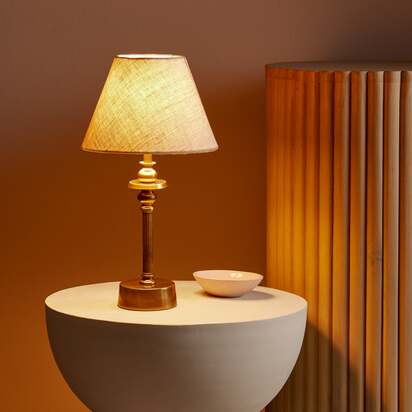Phileas rechargeable table lamp in antique brass
