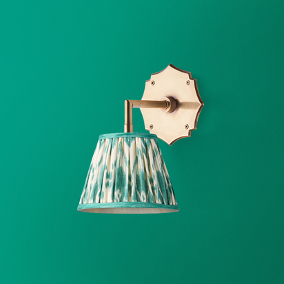 Single Insignia rechargeable wall fitting in antique brass