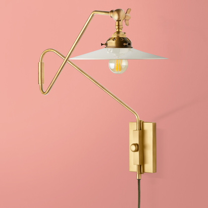 Cooper Wall Fitting in Antique Brass