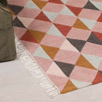 Diamond Design Multi Colour Rug 170x120cm
