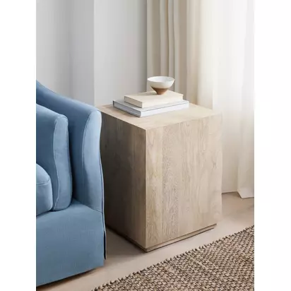 John Lewis Haven Side Table, FSC-Certified (Mango Wood), Natural Natural | 50cm X 40cm X 40cm