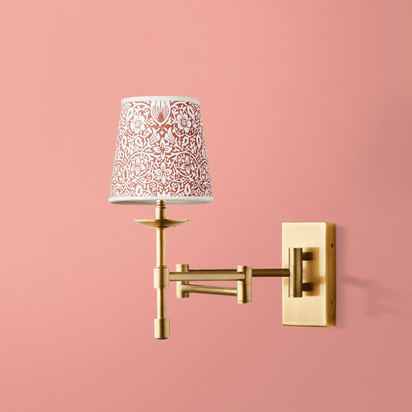 Three fold wall fitting in antique brass