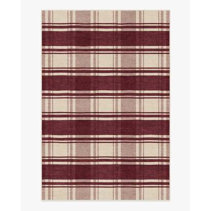 Easton Plaid Burgundy Rug - 185 x 275 cm - All-In-One Rug