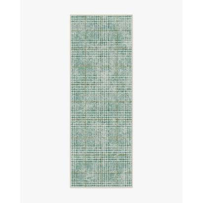Glen Tartan Green & Gold Rug - 75 x 215 cm - All-In-One Rug