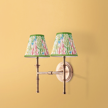 Double Chukka rechargeable wall fitting in antique brass