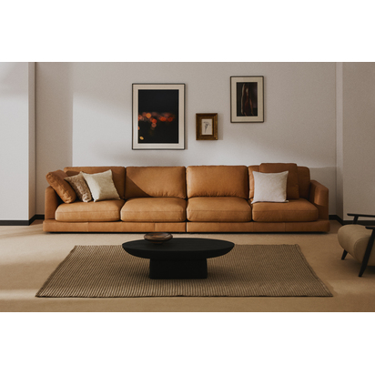 Junie cushion cover in brown and beige cotton jacquard 50 x 50 cm