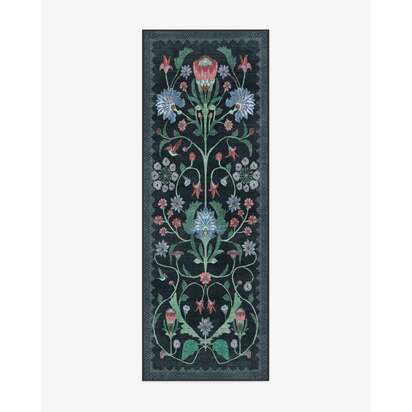 Protea Charcoal Rug by Iris Apfel - 75 x 215 cm - All-In-One Rug