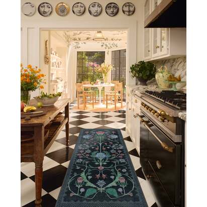 Protea Charcoal Rug by Iris Apfel - 150 x 215 cm - All-In-One Rug