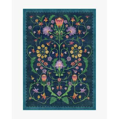 Protea Blue Rug by Iris Apfel - 150 x 215 cm - All-In-One Rug