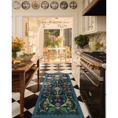 Protea Blue Rug by Iris Apfel - 185 x 275 cm - All-In-One Rug