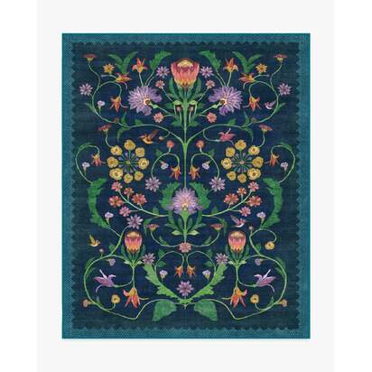 Protea Blue Rug by Iris Apfel - 245 x 305 cm - All-In-One Rug