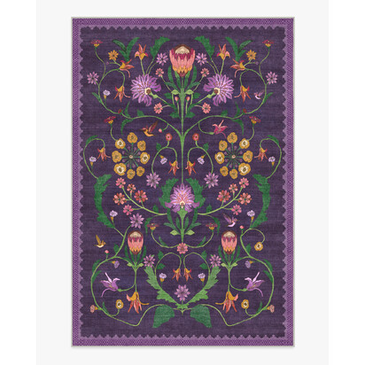 Protea Plum Rug by Iris Apfel - 200 x 290 cm - All-In-One Rug