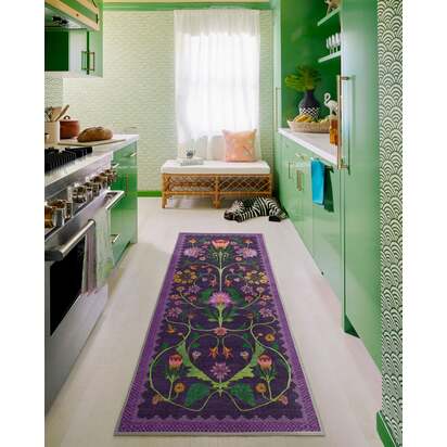 Protea Plum Rug by Iris Apfel - 200 x 290 cm - All-In-One Rug