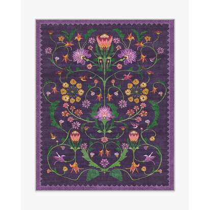 Protea Plum Rug by Iris Apfel - 245 x 305 cm - All-In-One Rug