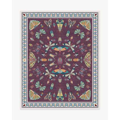 Flutterby Burgundy Rug by Iris Apfel - 245 x 305 cm - All-In-One Rug