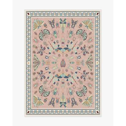 Flutterby Soft Rose Rug by Iris Apfel - 150 x 215 cm - All-In-One Rug