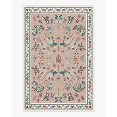 Flutterby Soft Rose Rug by Iris Apfel - 185 x 275 cm - All-In-One Rug