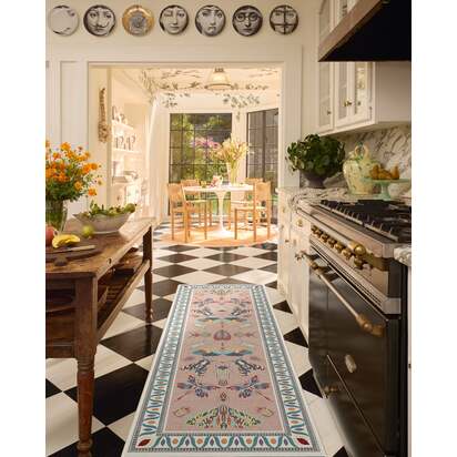 Flutterby Soft Rose Rug by Iris Apfel - 185 x 275 cm - All-In-One Rug