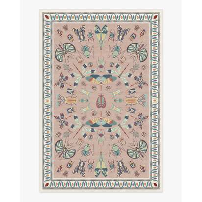 Flutterby Soft Rose Rug by Iris Apfel - 200 x 290 cm - All-In-One Rug