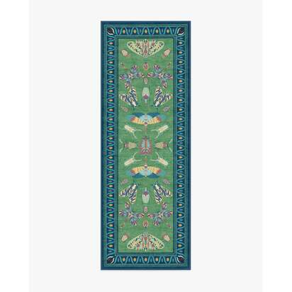 Flutterby Green & Sapphire Rug by Iris Apfel - 75 x 215 cm - All-In-One Rug